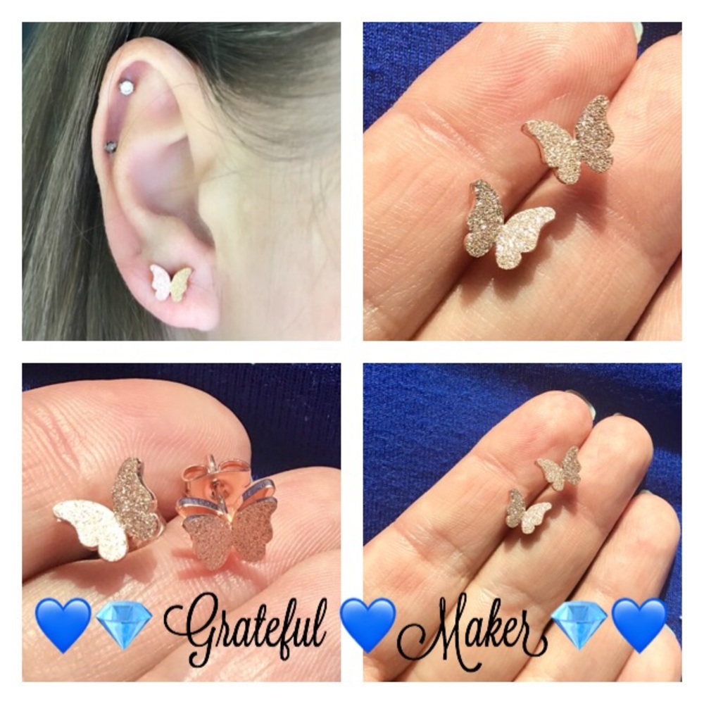 NEW!💙💎🦋ROSE💗💛GOLDEN!!!🦋BUTTERFLIES!!!🦋💎💙 - Picture 2 of 8